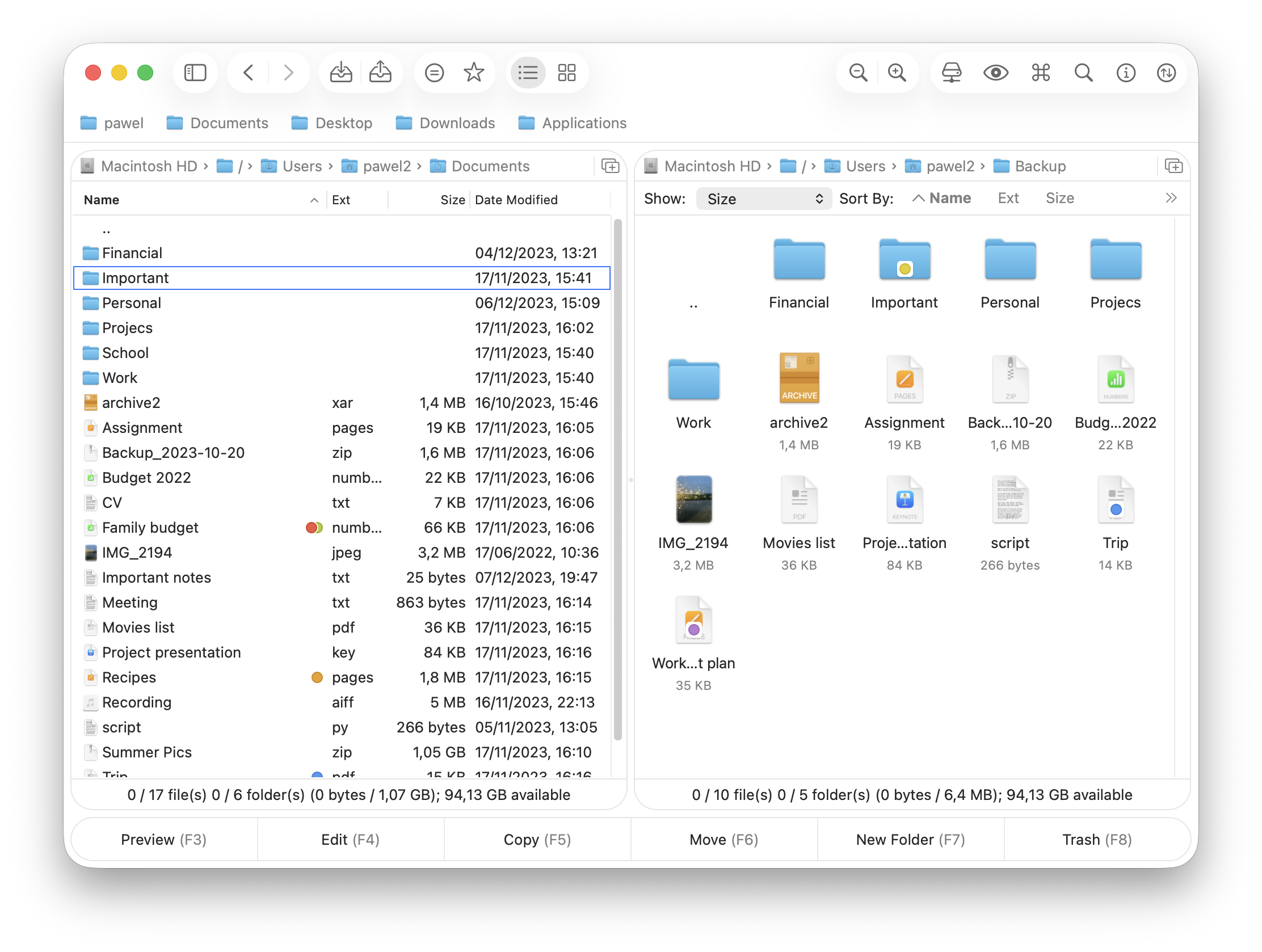 DoubleXplorer main interface screenshot